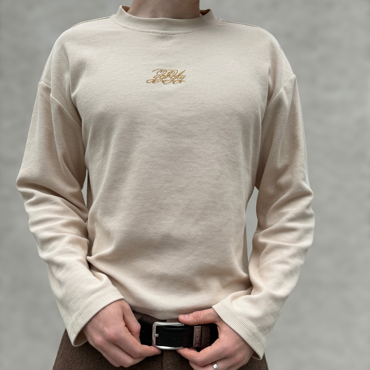 Waffle Longsleeve (Beige)