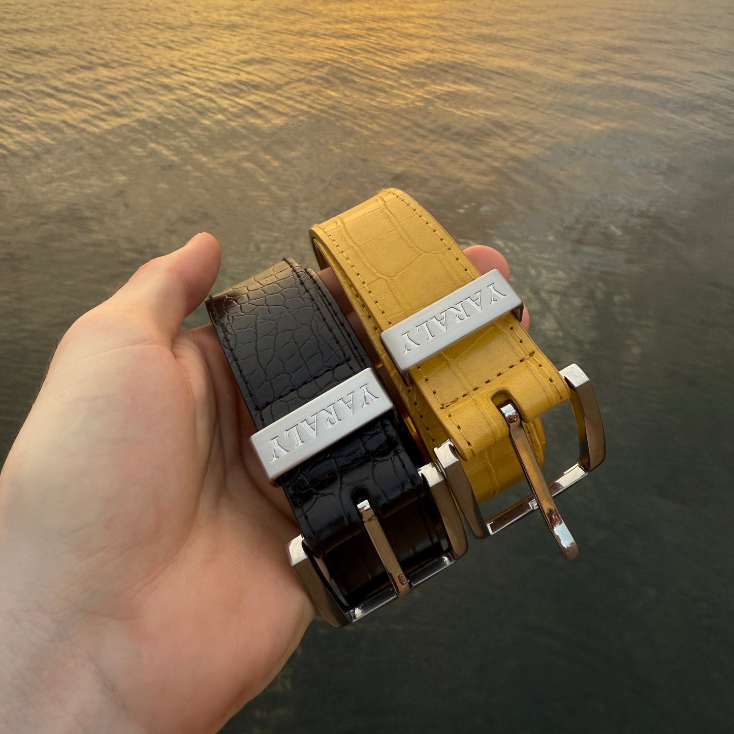 Croco Gürtel (Schwarz)