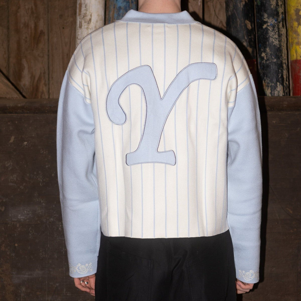 Heavy Knit Polo (Blue)