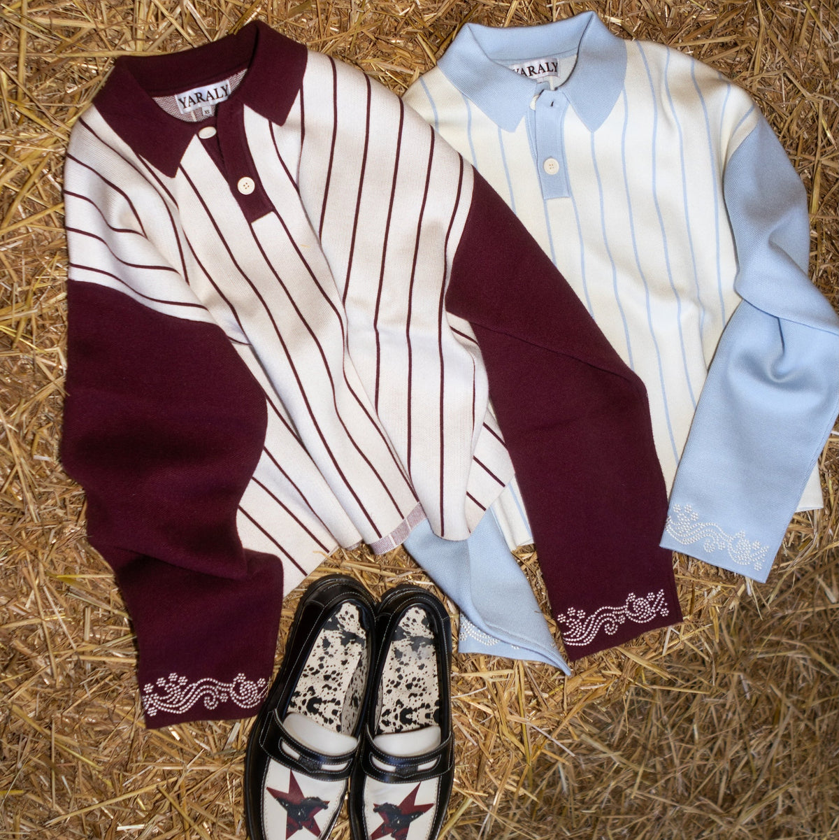 Heavy Knit Polo (Blue)