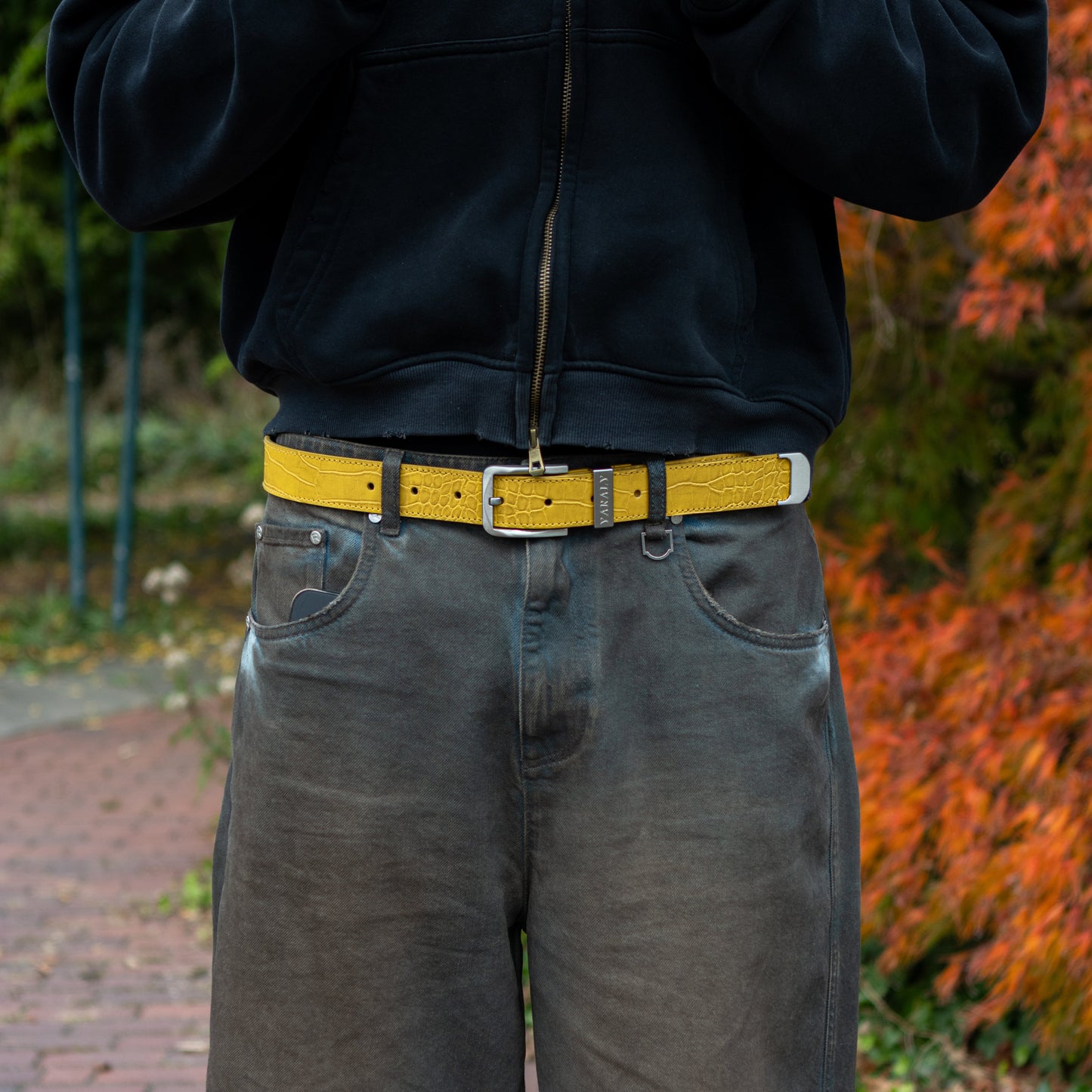 Croco Gürtel (Gelb)