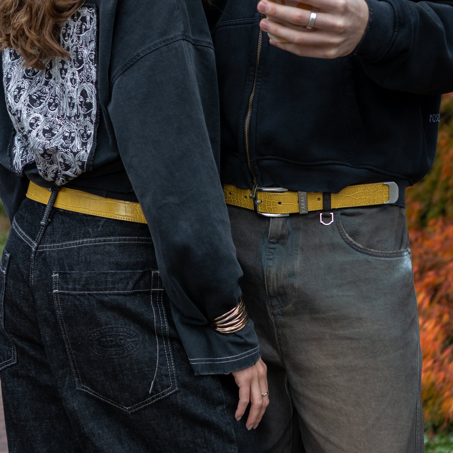 Croco Gürtel (Gelb)