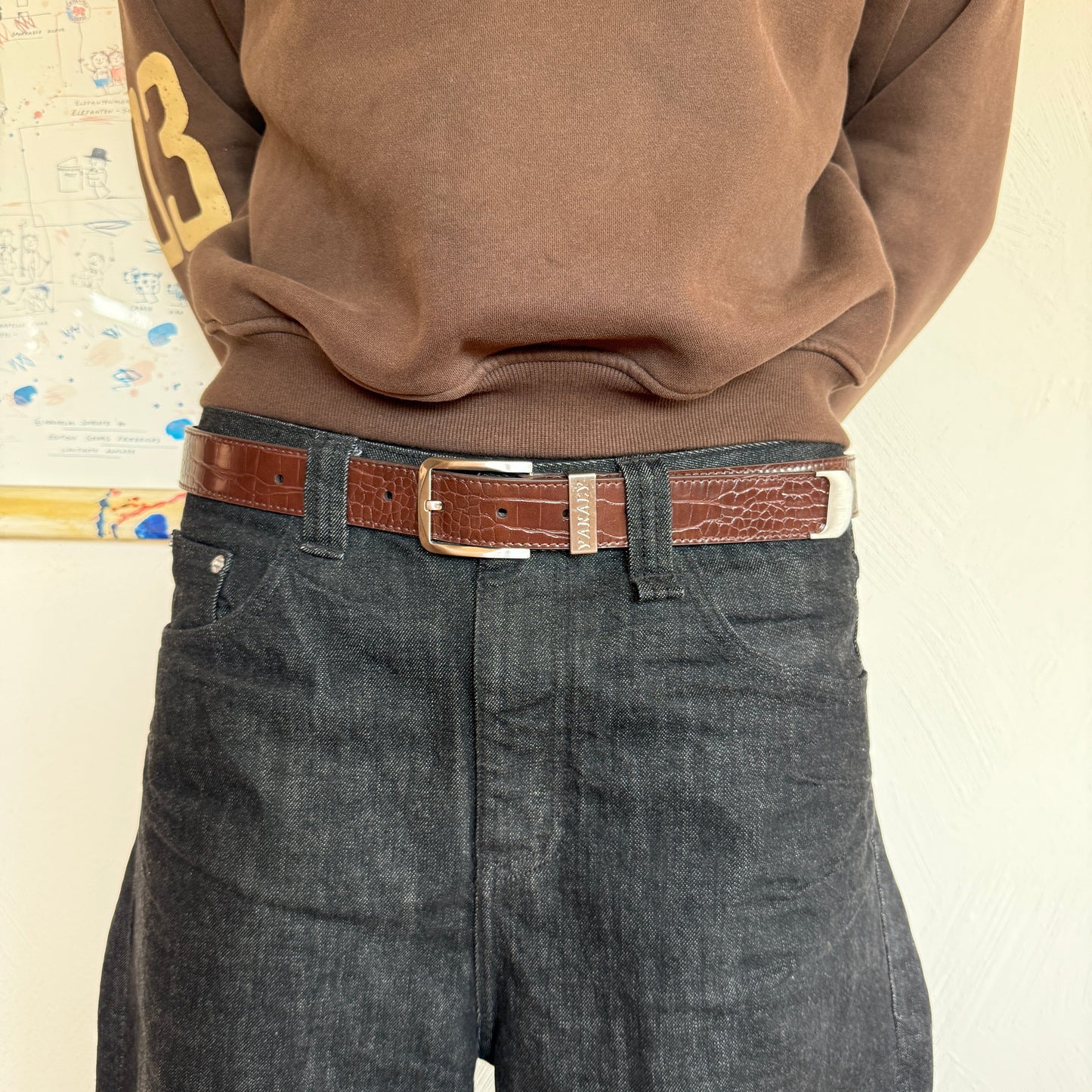 Croco Gürtel (Braun)