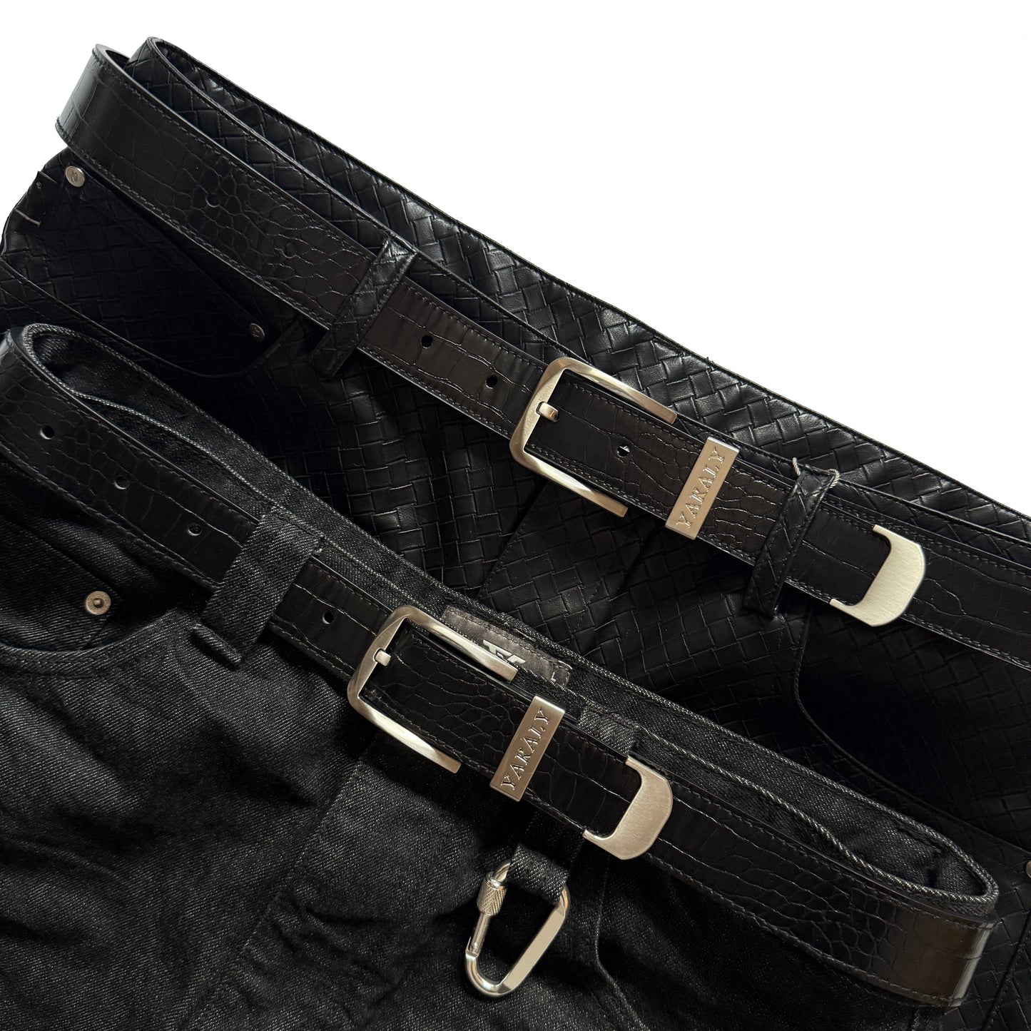 Croco Gürtel (Schwarz)